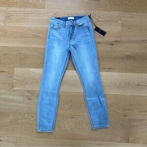 Jen 7 - High Rise Ankle Skinny Jeans in Blue